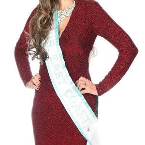 Dark Red Sherri Hill gown
